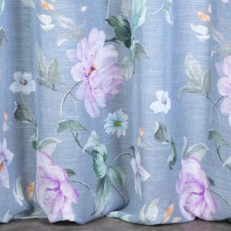 Zasłona gotowa na przelotkach FLORA 140x250 Eurofirany wielokolorowy