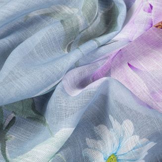 Zasłona gotowa na przelotkach FLORA 140x250 Eurofirany wielokolorowy