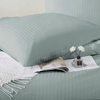 Komplet pościeli adamaszek satyna bawełniana 140x200 szałwiowa