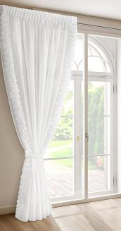 Zasłona gotowa na taśmie ROSES 140x270 Eva Minge Eurofirany biały