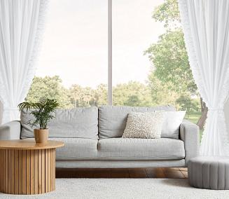 Zasłona gotowa na taśmie ROSES 140x270 Eva Minge Eurofirany biały