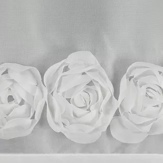 Zasłona gotowa na taśmie ROSES 140x270 Eva Minge Eurofirany biały