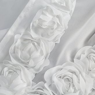 Zasłona gotowa na taśmie ROSES 140x270 Eva Minge Eurofirany biały
