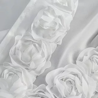 Zasłona gotowa na taśmie ROSES 140x270 Eva Minge Eurofirany biały
