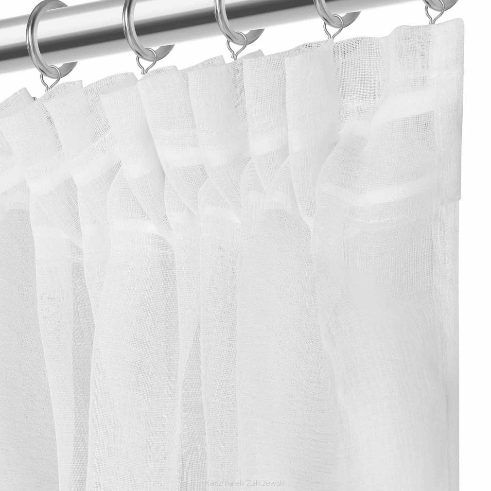 Firana gotowa na taśmie LUNA 300x270 biała