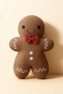 Poduszka dekoracyjna świąteczna z bukli 39x27 Piernikowy Ciastek