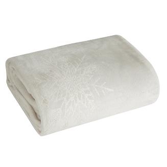 Koc świąteczny KOC29 150x200 Eurofirany kremowy