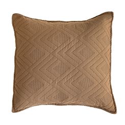 Poszewka dekoracyjna AVILA 70x80 pikowana geometryczny wzór brązowa