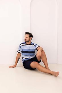 Piżama męska REGINA kod 501 niebieski