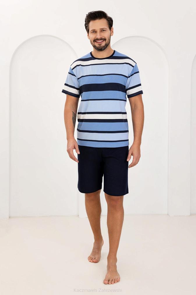Piżama męska REGINA kod 501 niebieski