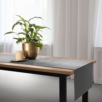 Bieżnik dekoracyjny SHINY 60x120 welurowy szary z kryształkami