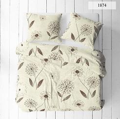 Pościel z kory 220x200 malowane dmuchawce na kremowym tle