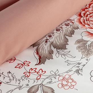 Pościel bawełniana renforce SARA 200x220 Eurofirany koralowy