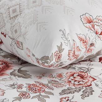 Pościel bawełniana renforce SARA 200x220 Eurofirany koralowy