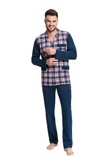 Piżama męska LUNA kod 797 rozpinana granatowy