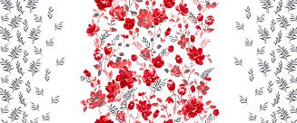 Prześcieradło z kory 160x200 czerwone maki na białym tle