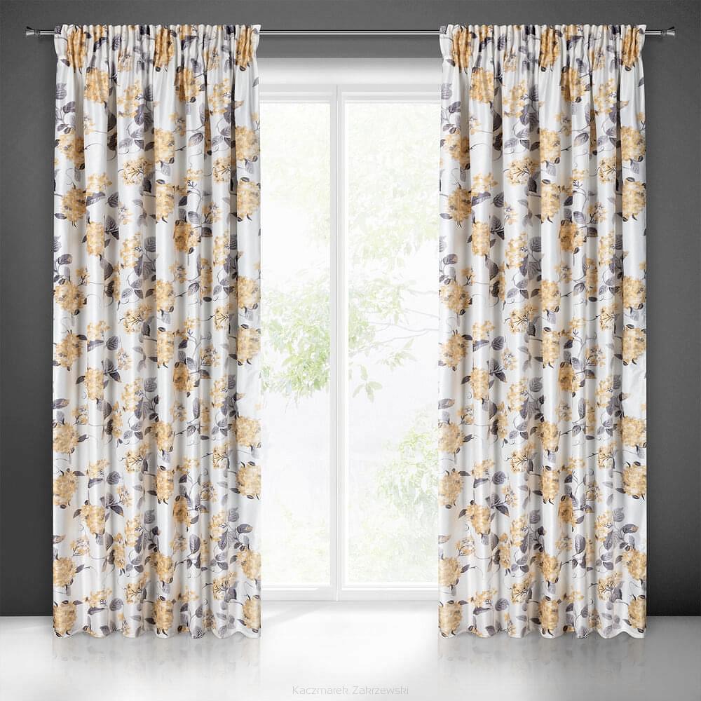 Zasłona gotowa na taśmie ALISON 140x270 Eurofirany wielokolorowy