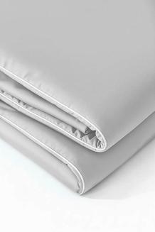 Pościel bambusowa 220x200 szara z białą bizą