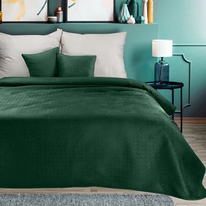 Narzuta dekoracyjna LUIZ 170x210 zielona pikowana