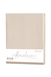 Prześcieradło flanelowe z gumką SIN 220x200 + 30 cm taupe