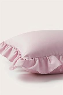 Poszewka do pościeli z falbanką RUFFY PREMIUM 70x80 pudrowa