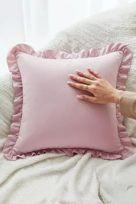 Poszewka do pościeli z falbanką RUFFY PREMIUM 70x80 pudrowa