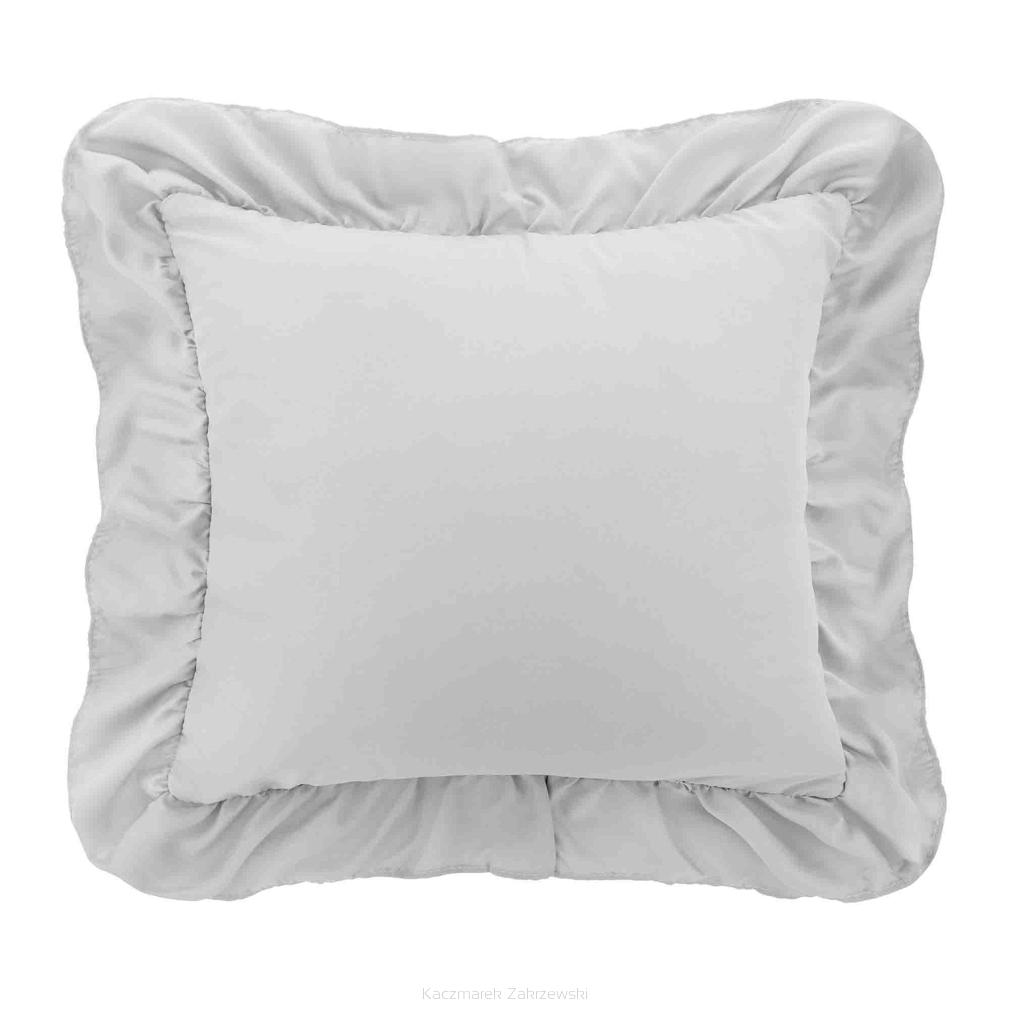 Poszewka do pościeli z falbanką RUFFY 70x80 srebrna