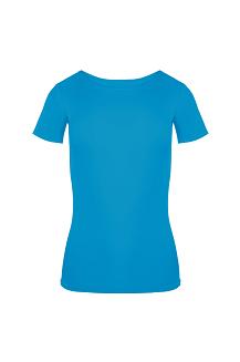 Koszulka damska z krótkim rękawem CARLA turkusowa