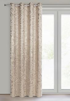 Zasłona gotowa na przelotkach MILENA 140x250 Eurofirany beżowy