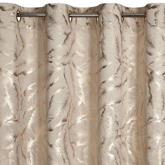 Zasłona gotowa na przelotkach MILENA 140x250 Eurofirany beżowy