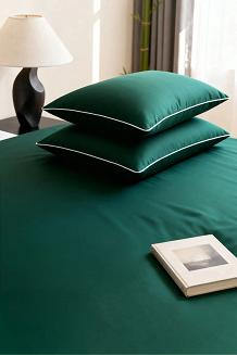 Prześcieradło bambusowe z gumką 120x200 butelkowa zieleń