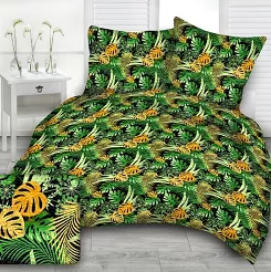 Pościel z kory 160x200 wzór amazonia na czarnym tle