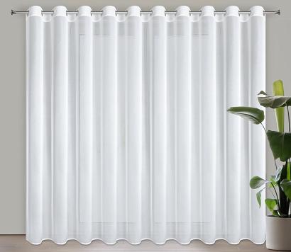 Firana gotowa na przelotkach TINA 350x270 Eurofirany biała w subtelny wzorek