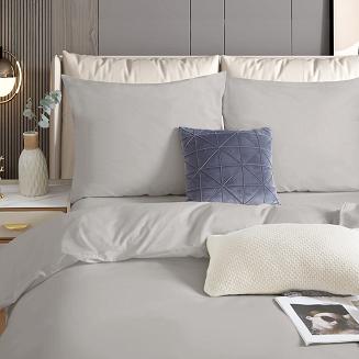 Pościel satyna bawełniana 220x200 SIN jednobarwna taupe