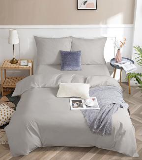 Pościel satyna bawełniana 220x200 SIN jednobarwna taupe