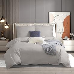 Pościel satyna bawełniana 220x200 SIN jednobarwna taupe