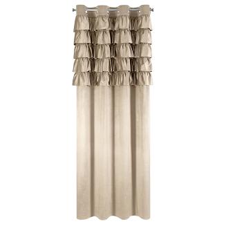 Zasłona gotowa na przelotkach AURA 140x250 Eurofirany ciemnobeżowy