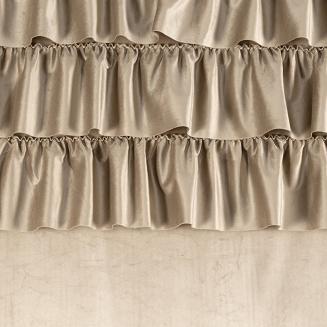 Zasłona gotowa na przelotkach AURA 140x250 Eurofirany ciemnobeżowy