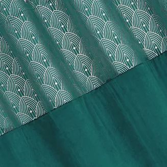 Zasłona gotowa na przelotkach AGNES 140x250 Design91 turkusowy/złoty