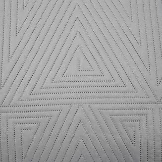 Narzuta dekoracyjna TRIO 240x260 pikowana szara