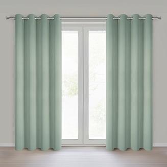 Zasłona gotowa na przelotkach NERISA 140x250 Eurofirany miętowy