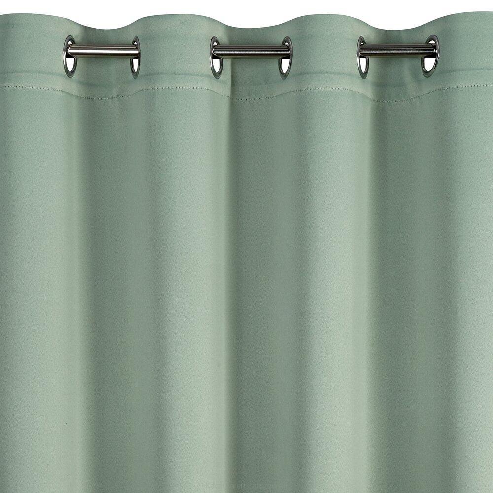 Zasłona gotowa na przelotkach NERISA 140x250 Eurofirany miętowy