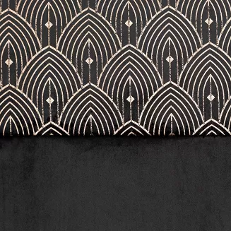 Zasłona gotowa na przelotkach AGNES 140x250 Design91 czarny/złoty