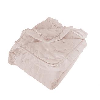 Narzuta dekoracyjna z falbaną WERONA 200x220 różowa