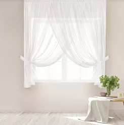 Firana gotowa na taśmie EMPORIO 400x150 biała