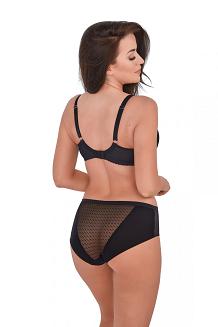 Biustonosz z tiulem Semi-Soft Emma 1231 półusztywniany czarny