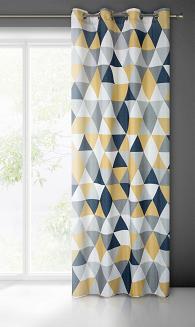 Zasłona gotowa na przelotkach ADINA 140x250 Eurofirany musztardowy