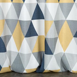 Zasłona gotowa na przelotkach ADINA 140x250 Eurofirany musztardowy