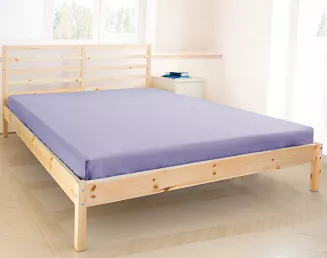 Prześcieradło jersey bez gumki 160x200 lawendowe