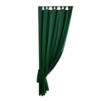 Zasłona gotowa na szelkach wodoodporna GARDEN 155x240 ogrodowa ciemnozielona